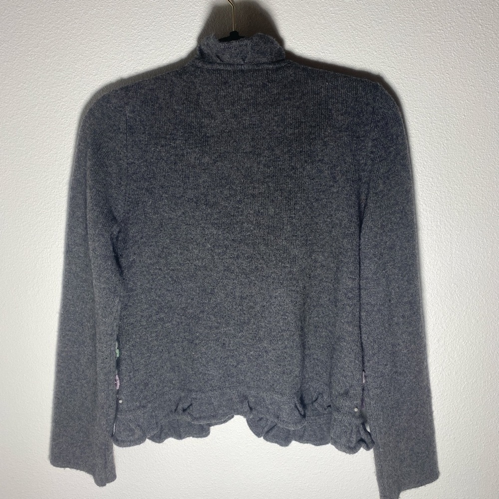 2006 Susan Bristol 100% lambswool grey cardigan size M - Picture 7 of 8